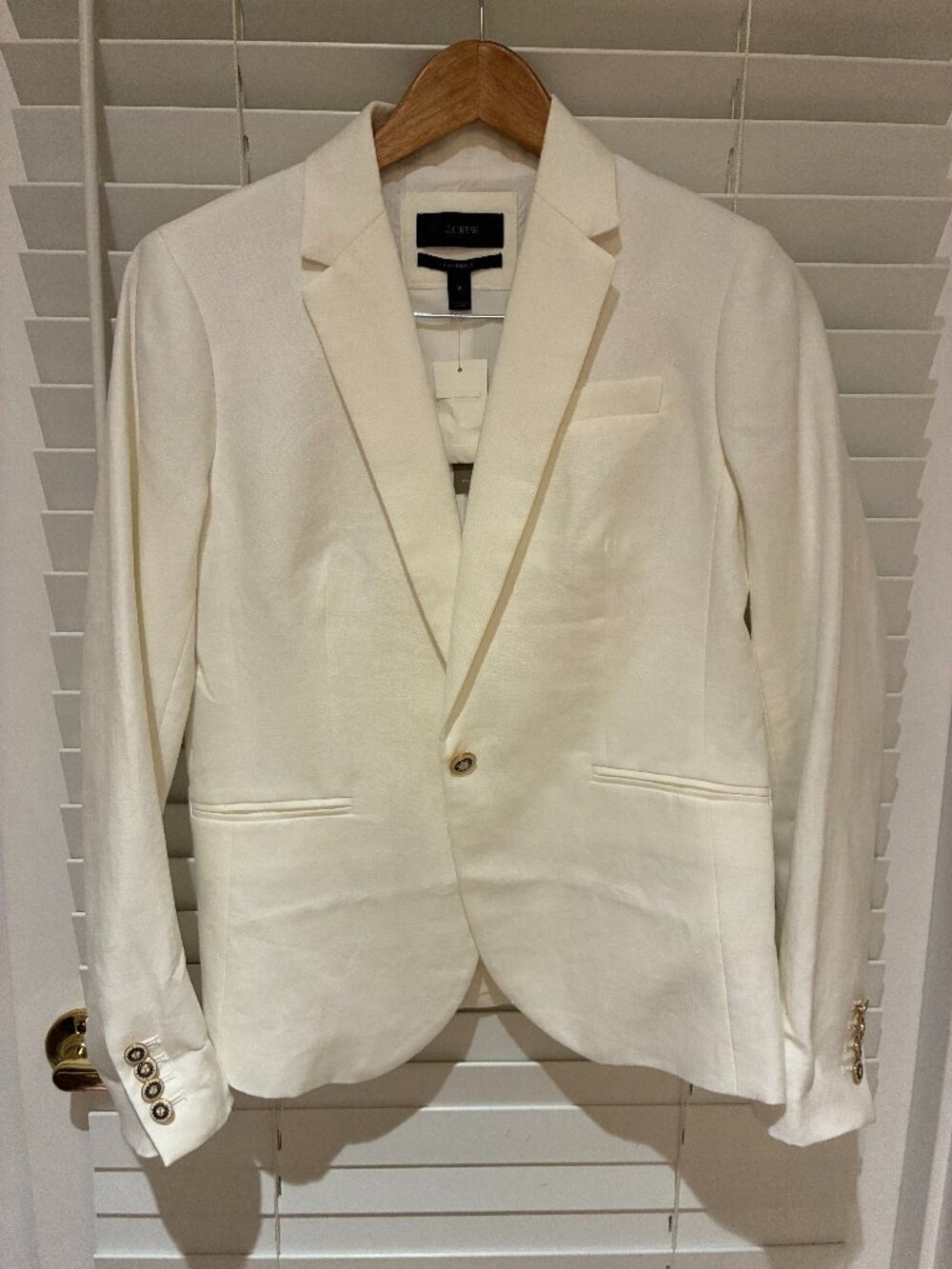 J. Crew Blazer White Linen